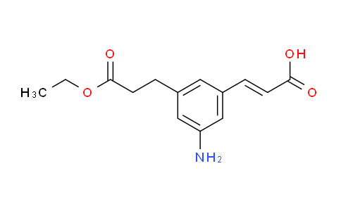 CAS No. 1807413-21-3, (E)-3-(3-Amino-5-(3-ethoxy-3-oxopropyl)phenyl)acrylic acid