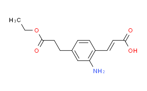 CAS No. 1807314-30-2, (E)-3-(2-amino-4-(3-ethoxy-3-oxopropyl)phenyl)acrylic acid