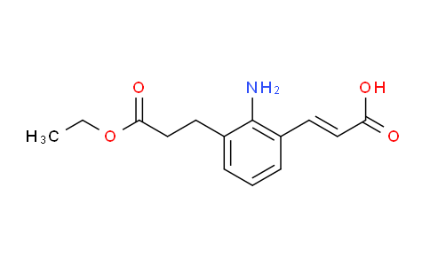 CAS No. 1807356-45-1, (E)-3-(2-Amino-3-(3-ethoxy-3-oxopropyl)phenyl)acrylic acid