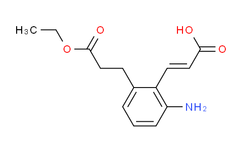 CAS No. 1807388-50-6, (E)-3-(2-Amino-6-(3-ethoxy-3-oxopropyl)phenyl)acrylic acid
