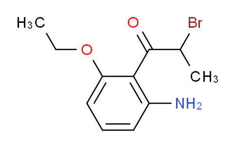 CAS No. 1804402-72-9, 1-(2-Amino-6-ethoxyphenyl)-2-bromopropan-1-one