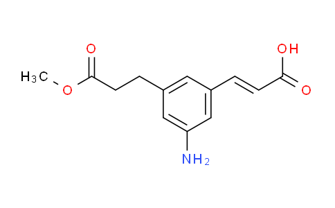 CAS No. 1807420-65-0, (E)-3-(3-amino-5-(3-methoxy-3-oxopropyl)phenyl)acrylic acid