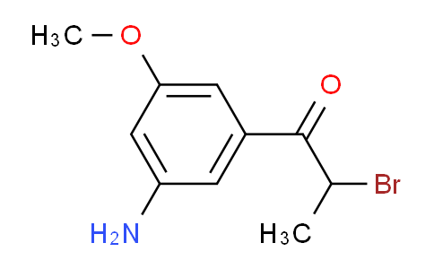 CAS No. 1804504-47-9, 1-(3-Amino-5-methoxyphenyl)-2-bromopropan-1-one