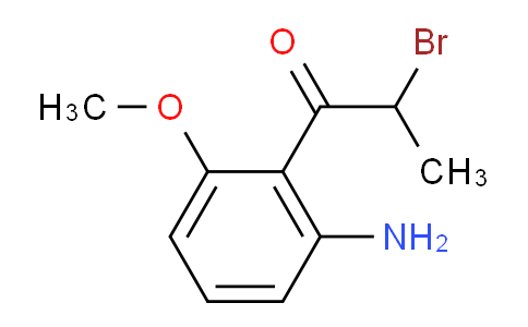 CAS No. 1804213-64-6, 1-(2-Amino-6-methoxyphenyl)-2-bromopropan-1-one