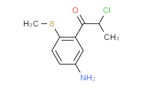 CAS No. 1806548-41-3, 1-(5-Amino-2-(methylthio)phenyl)-2-chloropropan-1-one