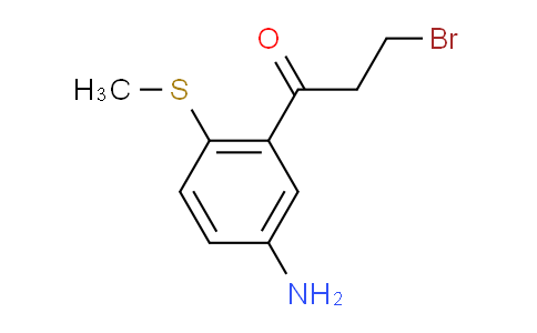 CAS No. 1806576-27-1, 1-(5-Amino-2-(methylthio)phenyl)-3-bromopropan-1-one