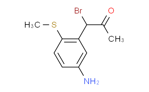CAS No. 1804043-42-2, 1-(5-Amino-2-(methylthio)phenyl)-1-bromopropan-2-one