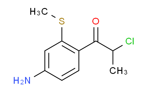 CAS No. 1807055-63-5, 1-(4-Amino-2-(methylthio)phenyl)-2-chloropropan-1-one