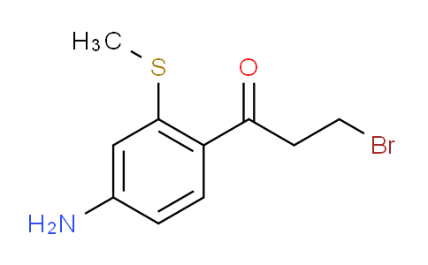 CAS No. 1806505-72-5, 1-(4-Amino-2-(methylthio)phenyl)-3-bromopropan-1-one