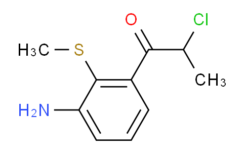 CAS No. 1807107-12-5, 1-(3-Amino-2-(methylthio)phenyl)-2-chloropropan-1-one