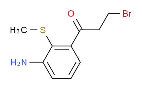 CAS No. 1803834-39-0, 1-(3-Amino-2-(methylthio)phenyl)-3-bromopropan-1-one
