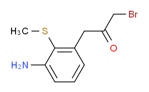 CAS No. 1804506-05-5, 1-(3-Amino-2-(methylthio)phenyl)-3-bromopropan-2-one