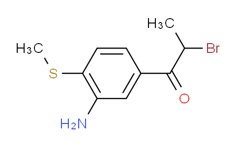 CAS No. 1804215-48-2, 1-(3-Amino-4-(methylthio)phenyl)-2-bromopropan-1-one