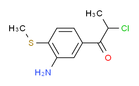 CAS No. 1806294-54-1, 1-(3-Amino-4-(methylthio)phenyl)-2-chloropropan-1-one