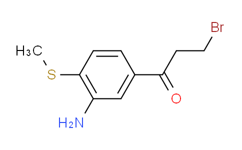 CAS No. 1806294-51-8, 1-(3-Amino-4-(methylthio)phenyl)-3-bromopropan-1-one