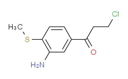 CAS No. 1804043-38-6, 1-(3-Amino-4-(methylthio)phenyl)-3-chloropropan-1-one
