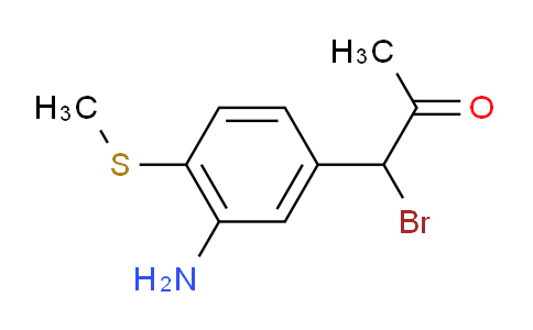 CAS No. 1806548-49-1, 1-(3-Amino-4-(methylthio)phenyl)-1-bromopropan-2-one