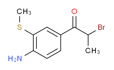 CAS No. 1807055-56-6, 1-(4-Amino-3-(methylthio)phenyl)-2-bromopropan-1-one