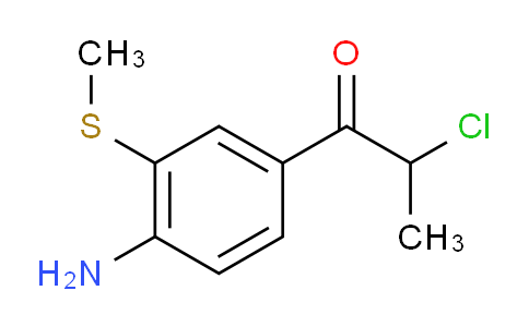 CAS No. 1804505-57-4, 1-(4-Amino-3-(methylthio)phenyl)-2-chloropropan-1-one