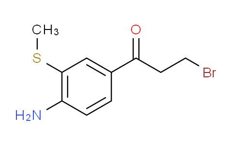 CAS No. 1804215-53-9, 1-(4-Amino-3-(methylthio)phenyl)-3-bromopropan-1-one