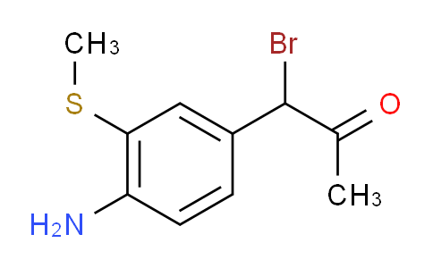 CAS No. 1806294-68-7, 1-(4-Amino-3-(methylthio)phenyl)-1-bromopropan-2-one