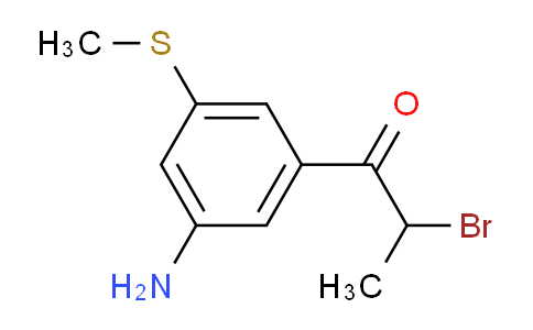 CAS No. 1806505-71-4, 1-(3-Amino-5-(methylthio)phenyl)-2-bromopropan-1-one