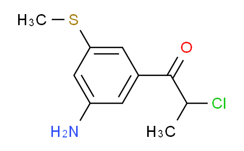 CAS No. 1803834-47-0, 1-(3-Amino-5-(methylthio)phenyl)-2-chloropropan-1-one