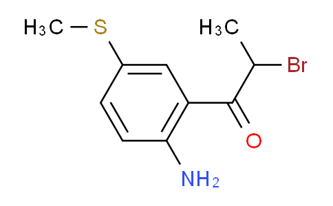 CAS No. 1803834-31-2, 1-(2-Amino-5-(methylthio)phenyl)-2-bromopropan-1-one