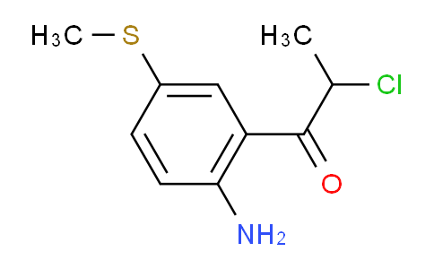 CAS No. 1803883-39-7, 1-(2-Amino-5-(methylthio)phenyl)-2-chloropropan-1-one