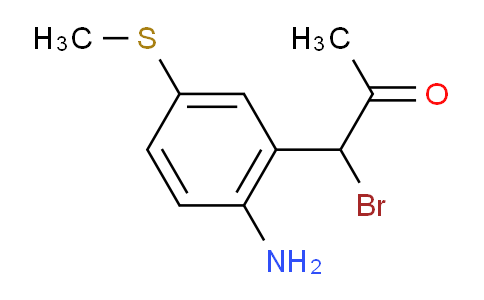 CAS No. 1806436-14-5, 1-(2-Amino-5-(methylthio)phenyl)-1-bromopropan-2-one