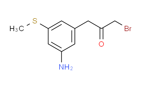 CAS No. 1806548-51-5, 1-(3-Amino-5-(methylthio)phenyl)-3-bromopropan-2-one