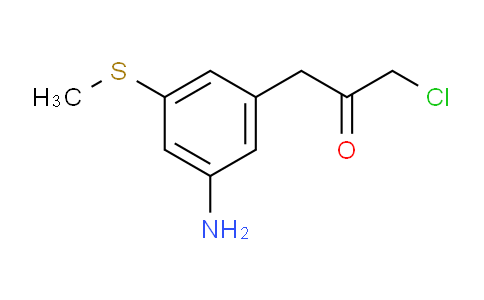 CAS No. 1806436-17-8, 1-(3-Amino-5-(methylthio)phenyl)-3-chloropropan-2-one