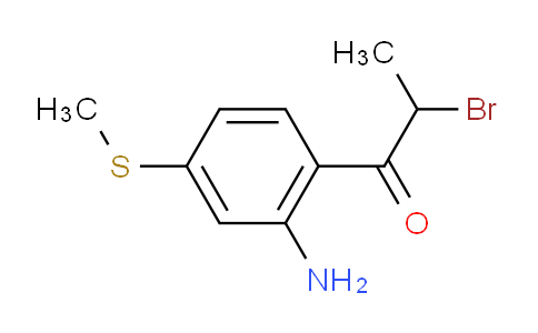 CAS No. 1803883-20-6, 1-(2-Amino-4-(methylthio)phenyl)-2-bromopropan-1-one