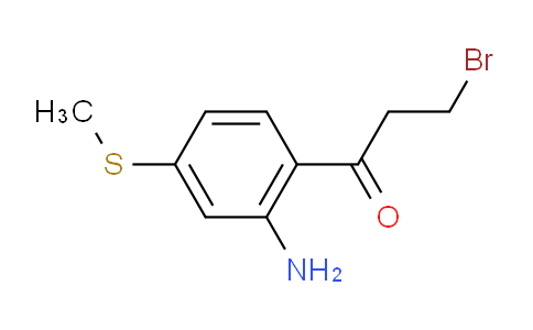 CAS No. 1806345-45-8, 1-(2-Amino-4-(methylthio)phenyl)-3-bromopropan-1-one