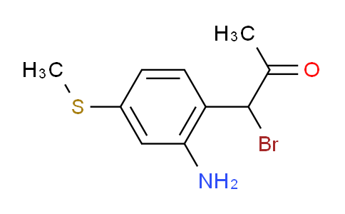CAS No. 1806505-74-7, 1-(2-Amino-4-(methylthio)phenyl)-1-bromopropan-2-one