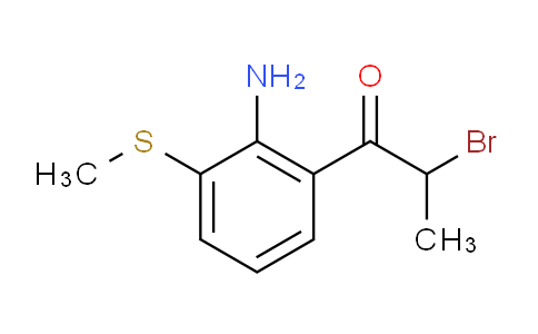 CAS No. 1806548-33-3, 1-(2-Amino-3-(methylthio)phenyl)-2-bromopropan-1-one