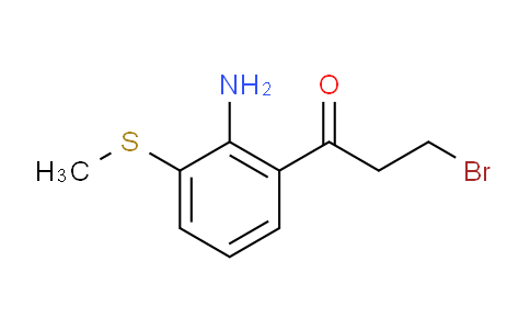 CAS No. 1804043-30-8, 1-(2-Amino-3-(methylthio)phenyl)-3-bromopropan-1-one