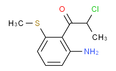 CAS No. 1806345-47-0, 1-(2-Amino-6-(methylthio)phenyl)-2-chloropropan-1-one