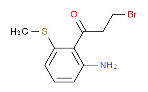 CAS No. 1803883-29-5, 1-(2-Amino-6-(methylthio)phenyl)-3-bromopropan-1-one