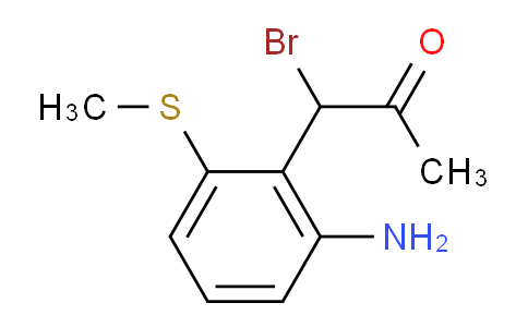 CAS No. 1803858-91-4, 1-(2-Amino-6-(methylthio)phenyl)-1-bromopropan-2-one