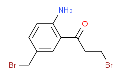 CAS No. 1804218-57-2, 1-(2-Amino-5-(bromomethyl)phenyl)-3-bromopropan-1-one