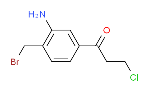 CAS No. 1806312-62-8, 1-(3-Amino-4-(bromomethyl)phenyl)-3-chloropropan-1-one
