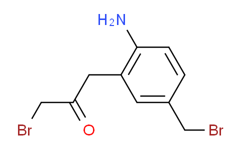 CAS No. 1806433-60-2, 1-(2-Amino-5-(bromomethyl)phenyl)-3-bromopropan-2-one