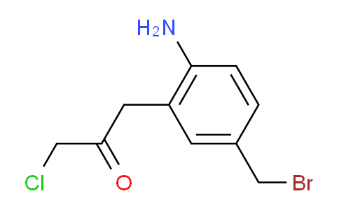 CAS No. 1803857-64-8, 1-(2-Amino-5-(bromomethyl)phenyl)-3-chloropropan-2-one