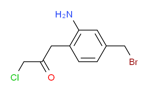 CAS No. 1806294-52-9, 1-(2-Amino-4-(bromomethyl)phenyl)-3-chloropropan-2-one