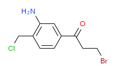 CAS No. 1804041-76-6, 1-(3-Amino-4-(chloromethyl)phenyl)-3-bromopropan-1-one
