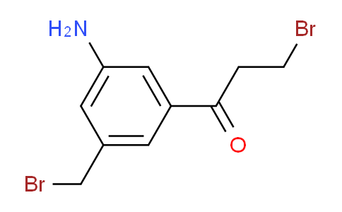 CAS No. 1803864-82-5, 1-(3-Amino-5-(bromomethyl)phenyl)-3-bromopropan-1-one