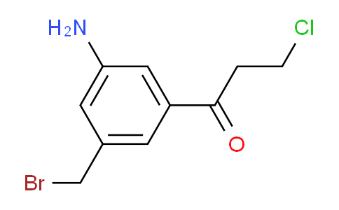 CAS No. 1803836-26-1, 1-(3-Amino-5-(bromomethyl)phenyl)-3-chloropropan-1-one