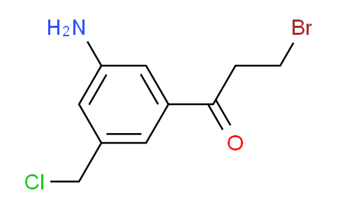 CAS No. 1804204-47-4, 1-(3-Amino-5-(chloromethyl)phenyl)-3-bromopropan-1-one