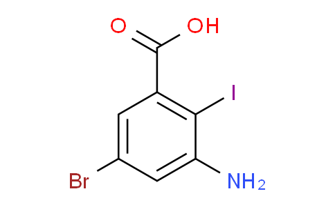 CAS No. 1341669-43-9, 3-amino-5-bromo-2-iodobenzoic acid